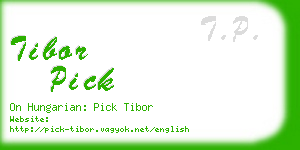 tibor pick business card